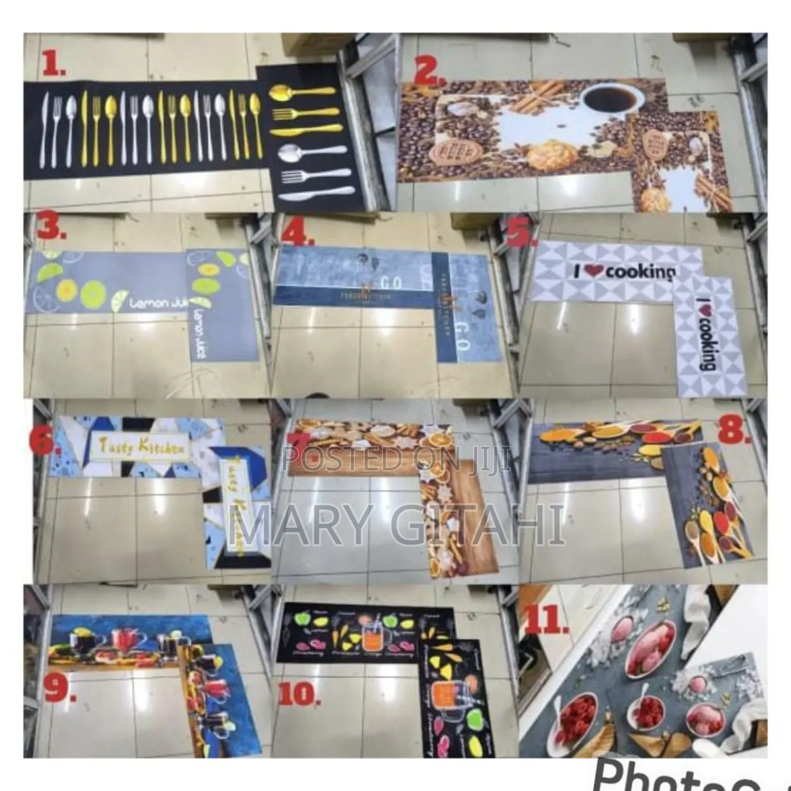 Absorbent , Backside Rubber Kitchen Mat