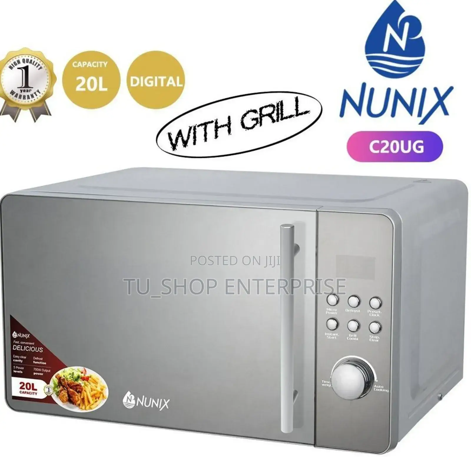 Microwave ## 20 Litres Nunix Digital Microwave With Grill