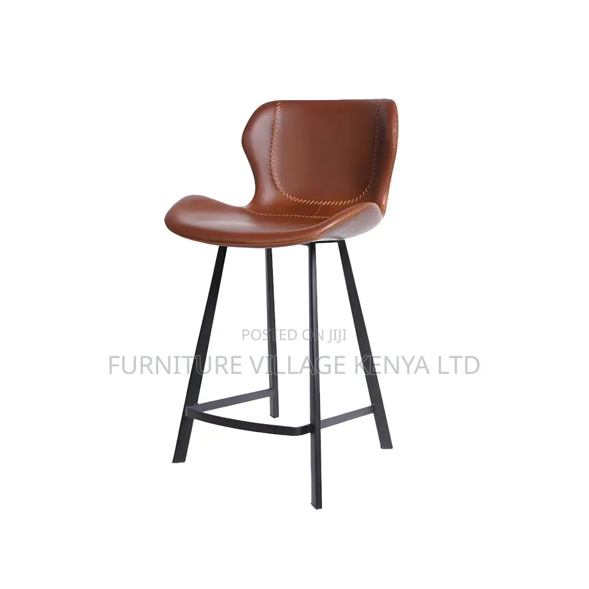 Office Stool:Office Non-Swivel Low-Back Stool With Footrest