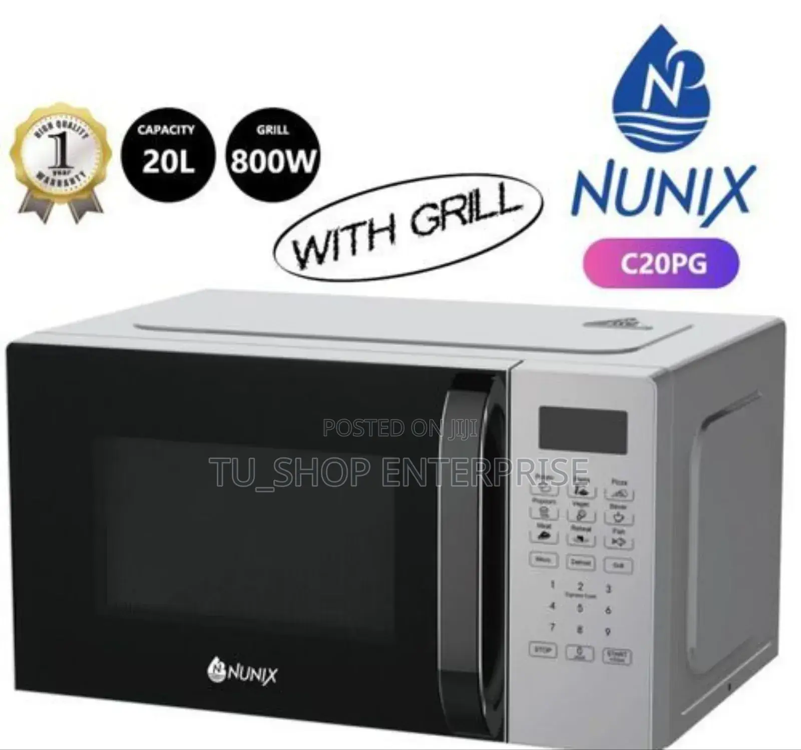 Nunix 20l Digital Electric Microwave Oven and Grill