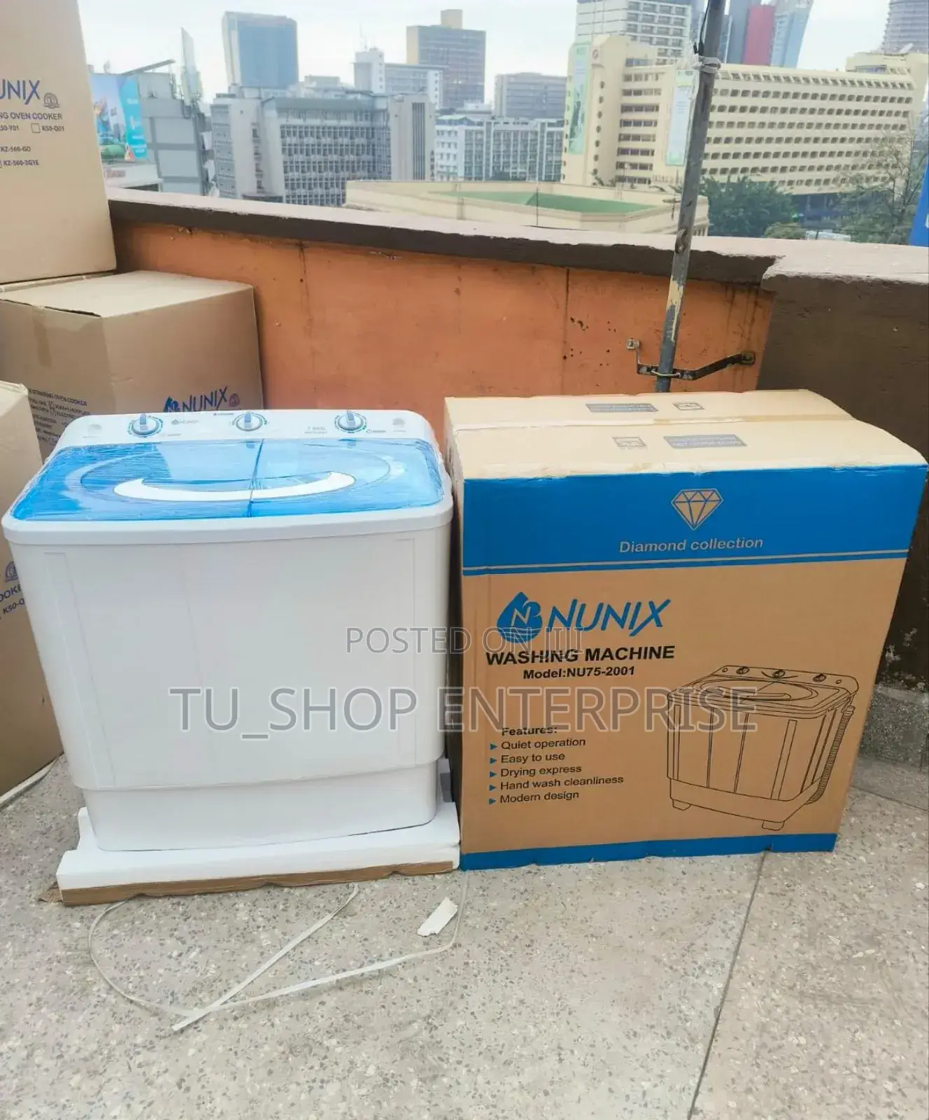 Nunix 7.5kgs Twin Tub Washing Machine