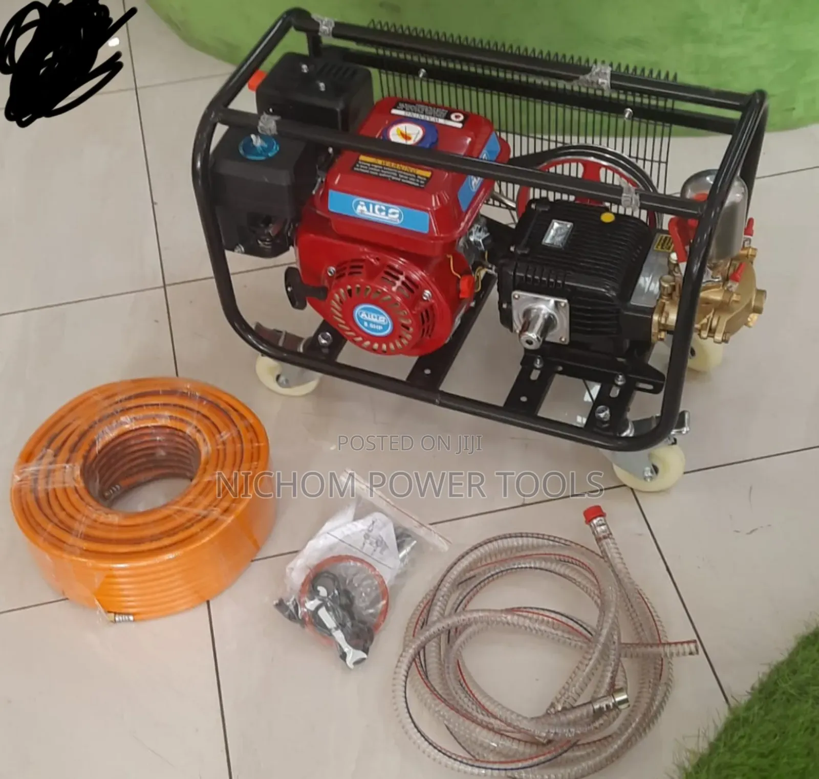Aico Japan Trolley Sprayer 8hp Engine Without Hose Reel