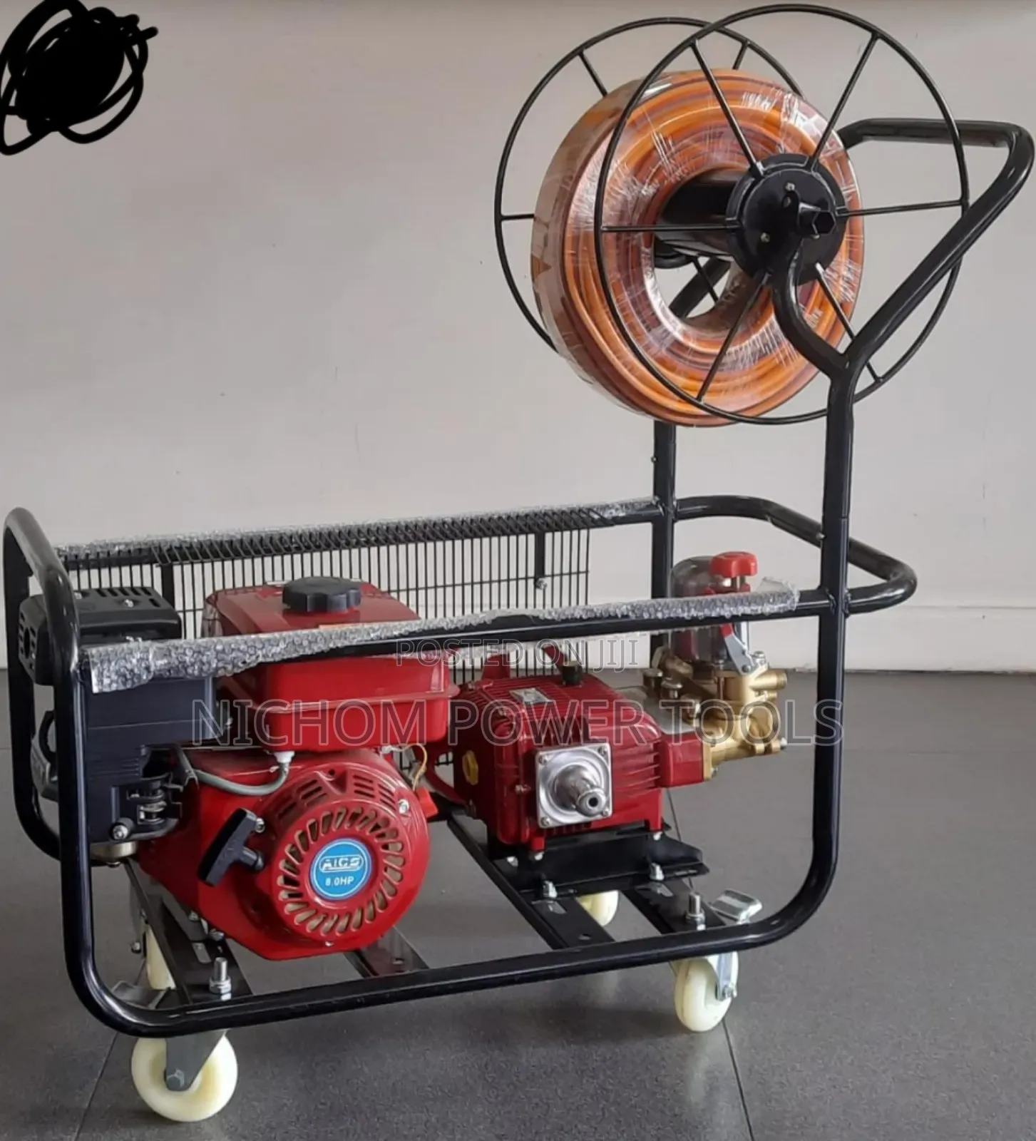 Ac840ps Aico Japan Trolley Sprayer 8hp Engine With Hose Reel