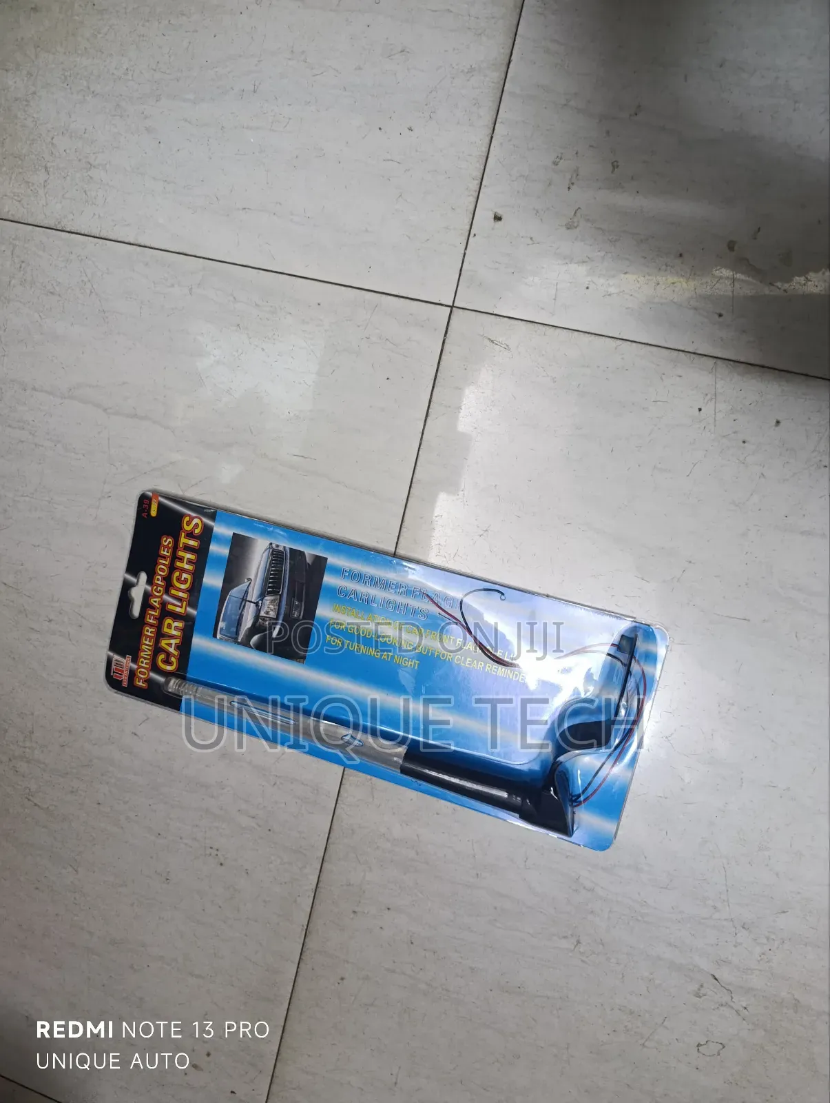 Car Front Flag Pole Light Aerial