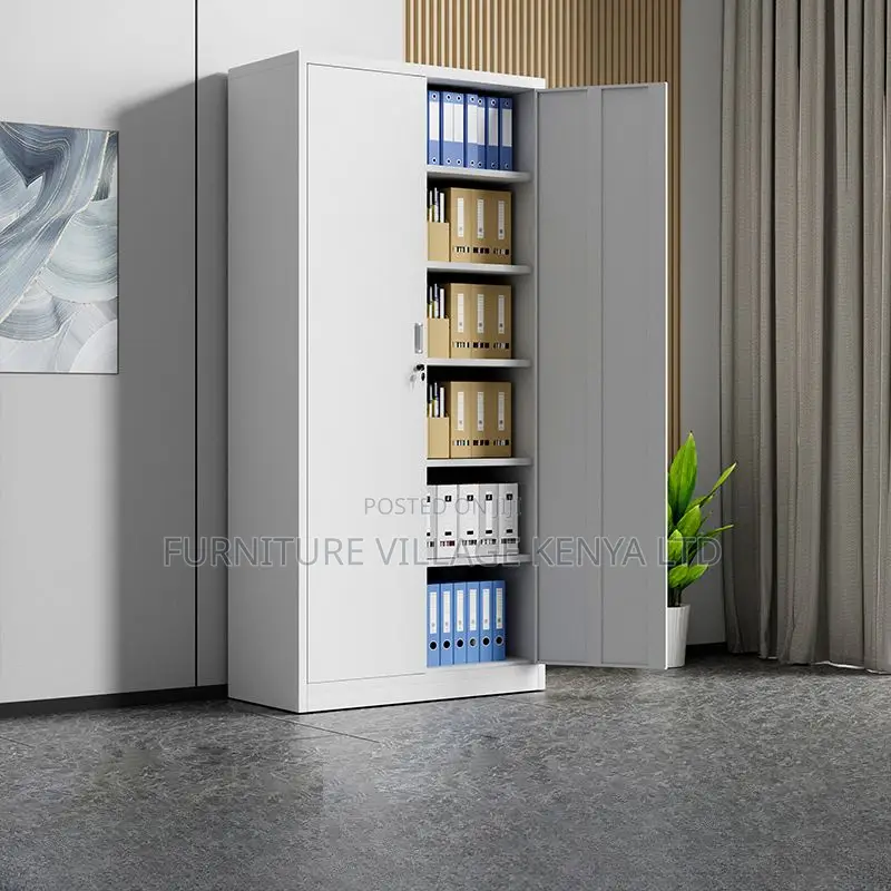 Cabinets: Flexible Shelving 2-Door Metallic Storage Cabinet