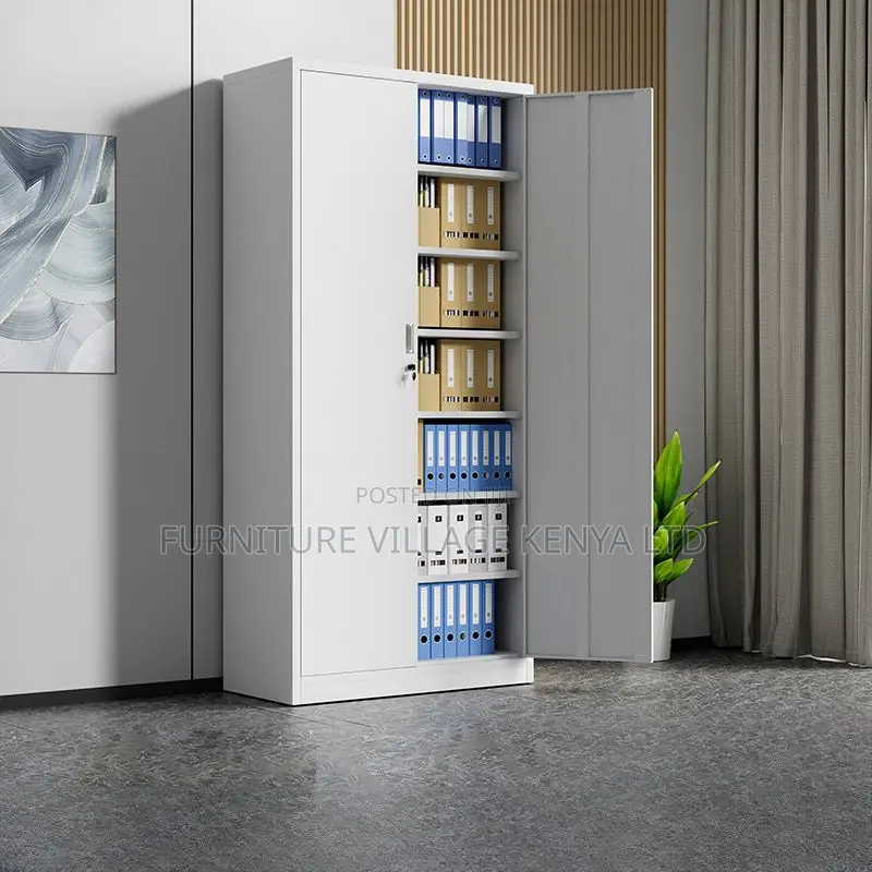 Cabinets: Flexible Shelving 2-Door Metallic Storage Cabinet