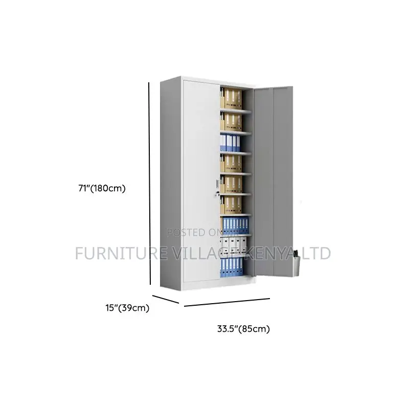 Cabinets: Flexible Shelving 2-Door Metallic Storage Cabinet