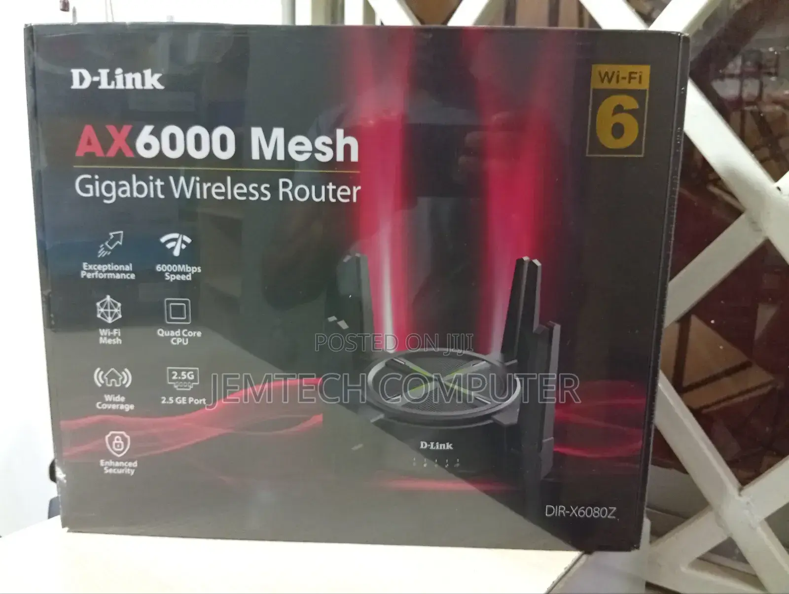 D-Link Dir-X6080z Ax6000 Wi-Fi 6 Gigabit Mesh Router
