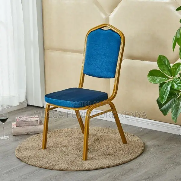 Office Chair: Upholstered Stackable Banquet Seat in Red