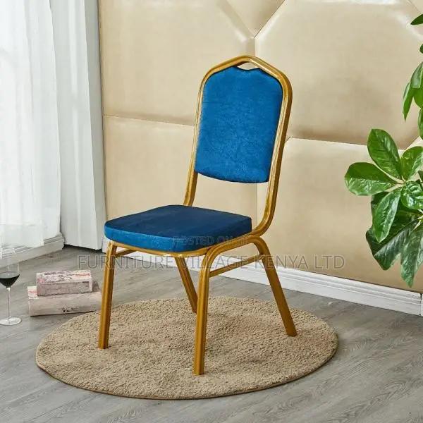 Office Chair:Cushioned Stackable Chair for Banquets – Red
