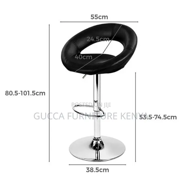 Office Stool:Modern Black Round Stylish Swivel Office Stool