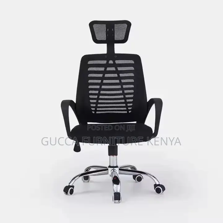 Office Chair: Casual High-Back Mesk Backrest Headrest Chair