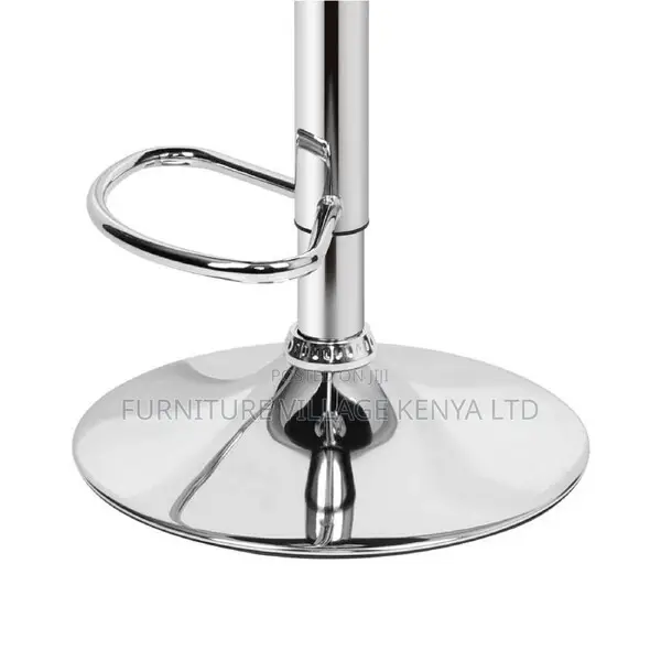 Office Stool: Elegant Swivel Stool in Black With Footrest