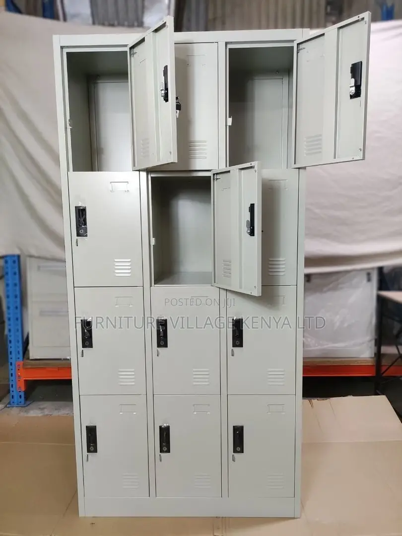 Cabinets:Workplace Steel Storage Locker – 12-Door Design