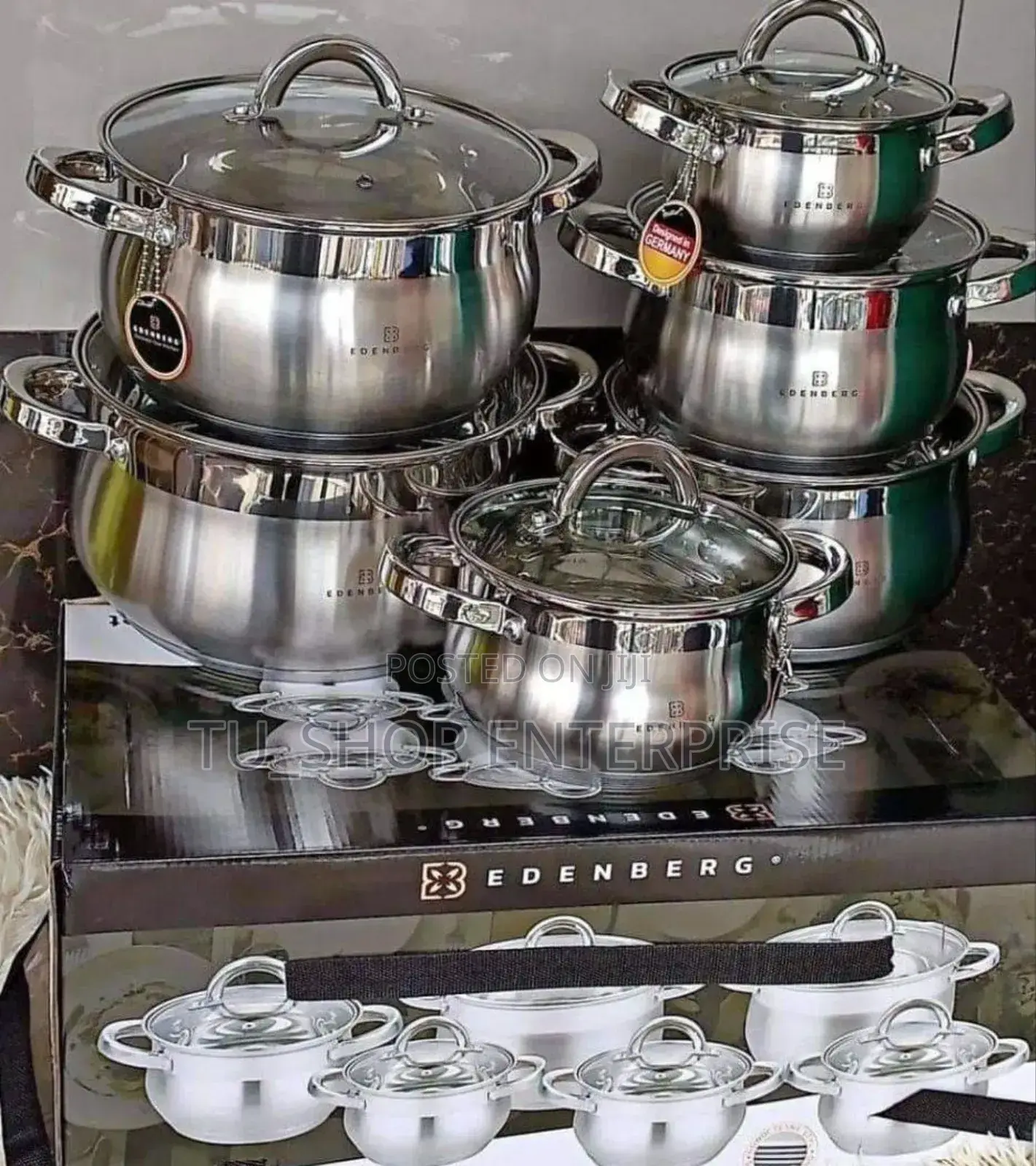 Cookware! #12 Pieces Stainless Steel Edenberg Cookware