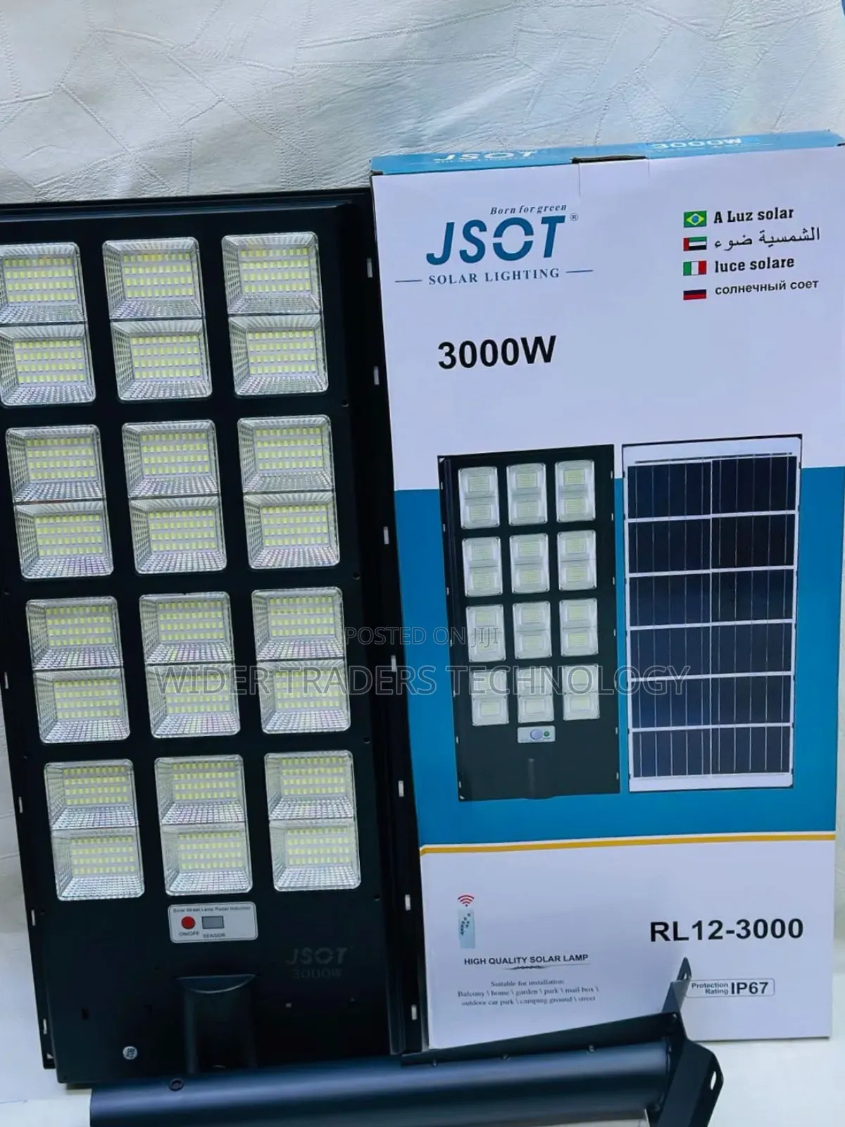 Jsot 3000w Solar  Light With Pole