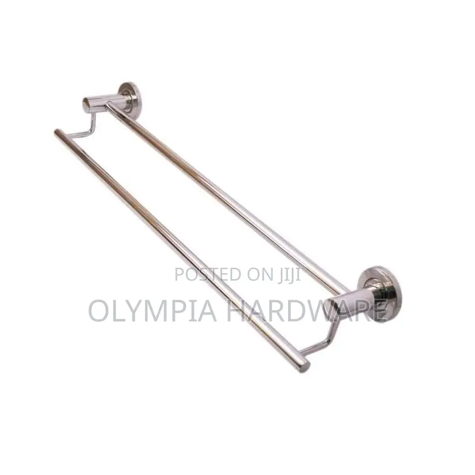 Towel Rail Double Rack(Silver Black