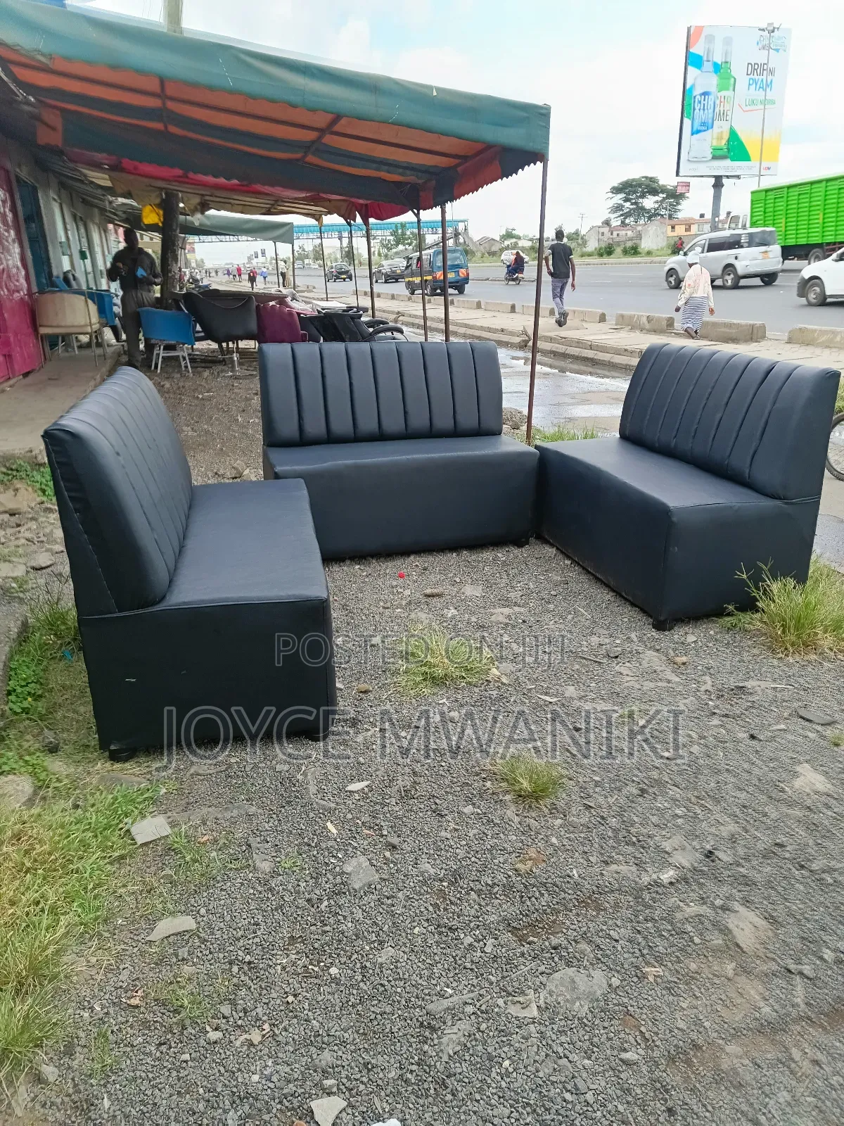 Restaurant Couches or Waiting Couch, Black 