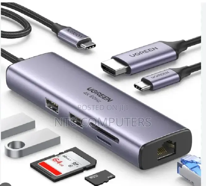 Ugreen 7 in 1 Multifunction Adapter, Usb-C to Usb3.0