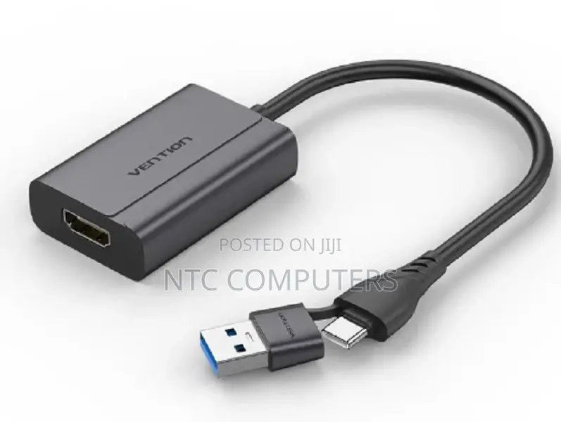 Vention Usb-C + Usb-a to Hdmi Adapter 0.15m Gray Aluminium