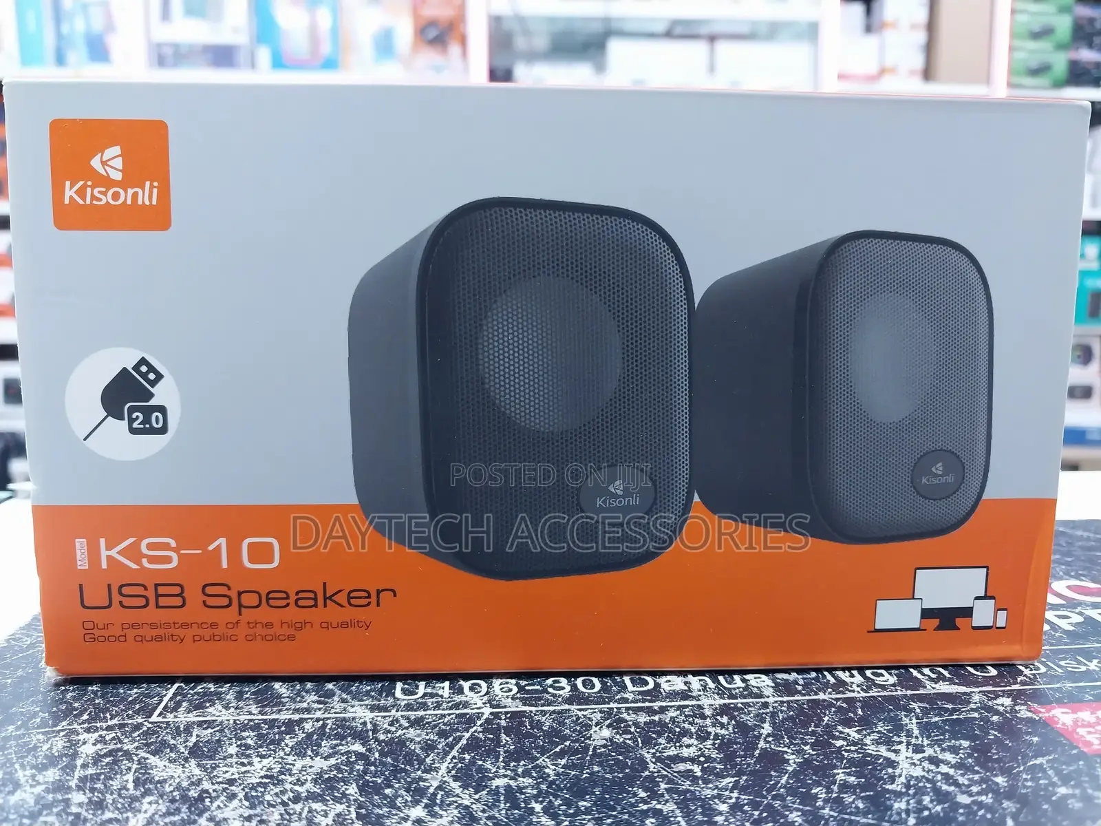 Kisonli Computer/Laptop Speaker Ks-10 Usb 2.0 Bass Sound