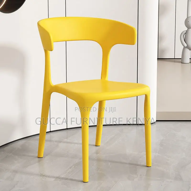 Dining Chair: Plastic Modern Dining Seat With Synthetic Legs
