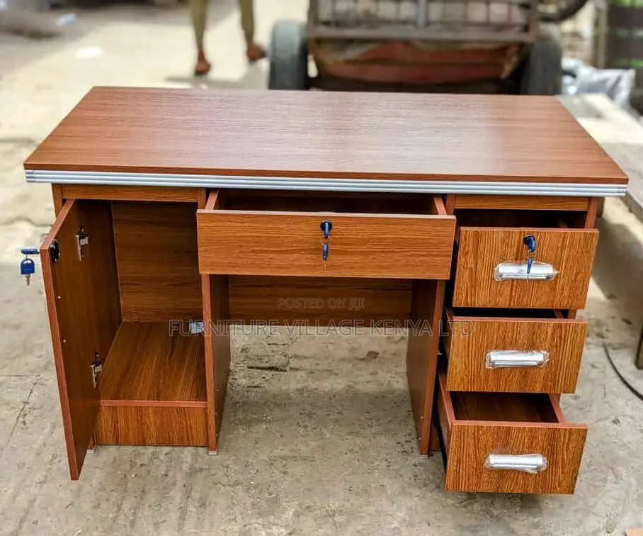 Office Desk:Clean-Design Wooden Staff Desk – 140cm