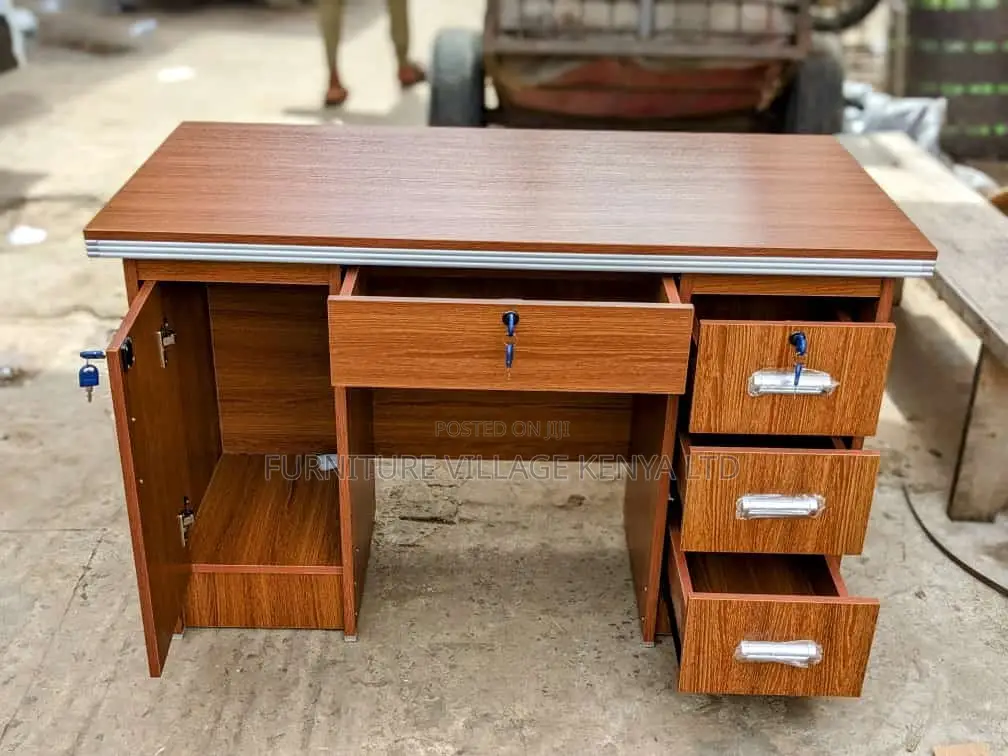 Office Desk:Clean-Design Wooden Staff Desk – 140cm