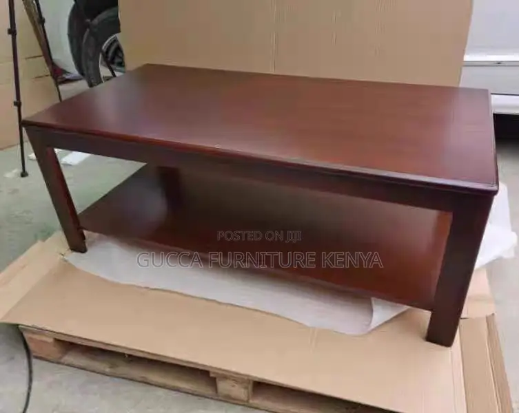 Office Tables:120cm Thick Long Mahogany Coffee Table