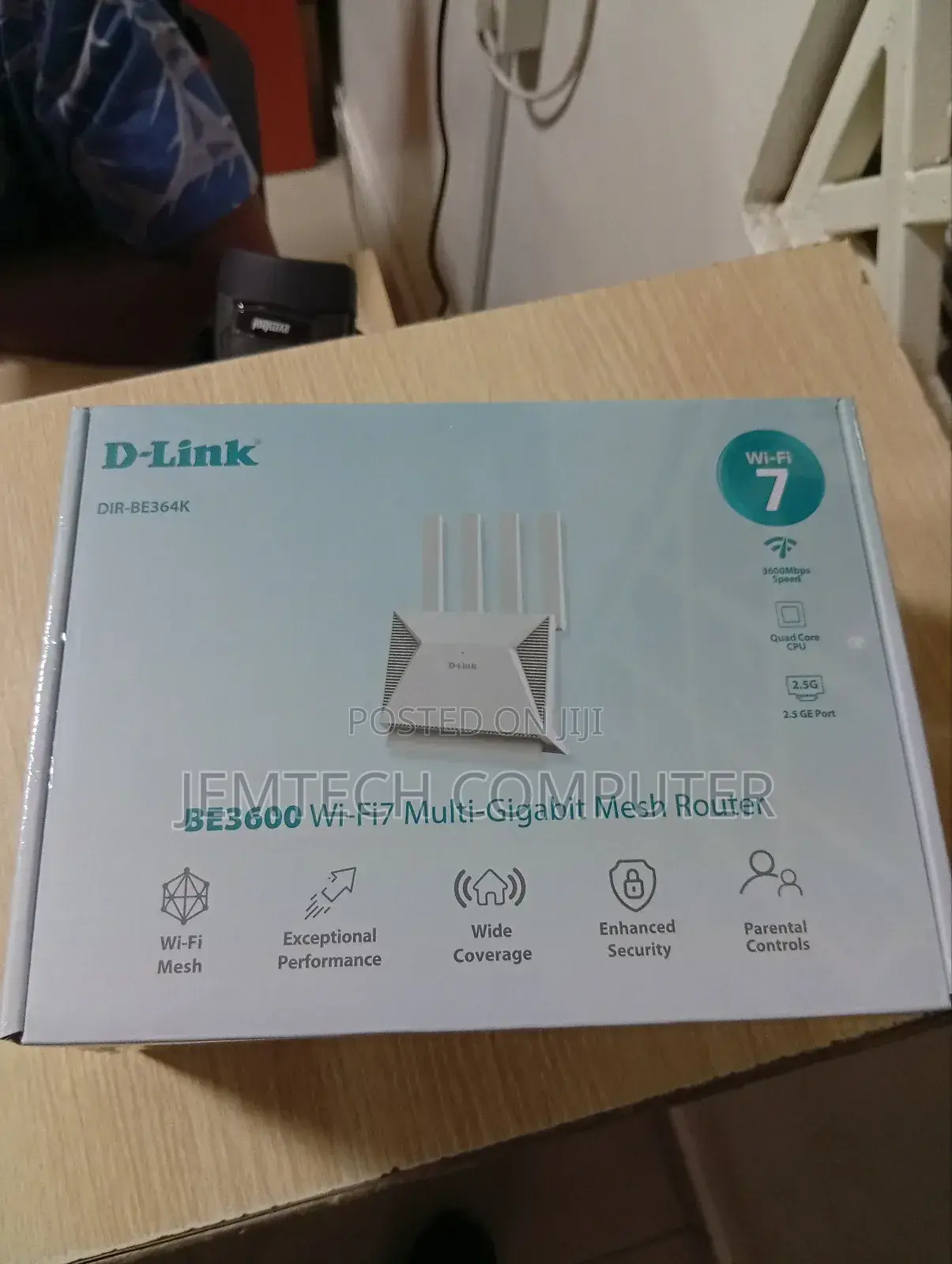 Wifi 7 D-Link Dir Be364k Be3600 Dual Band Mesh Router