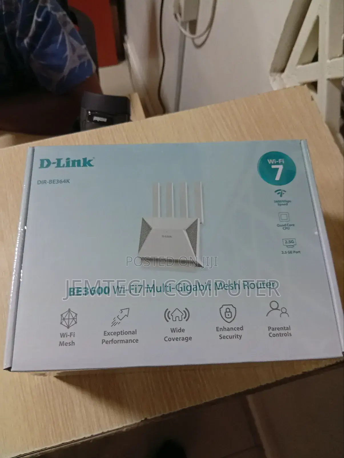 Wifi 7 D-Link Dir Be364k Be3600 Dual Band Mesh Router