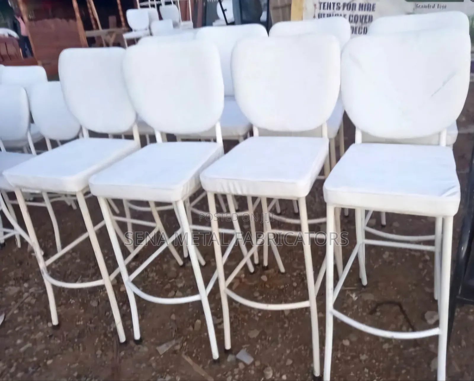 White Bar Stools or Counter High Stools.