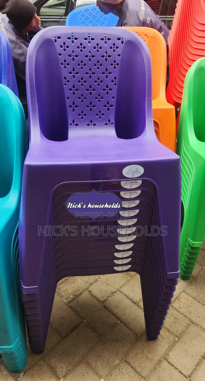 Purple Armless Plastic Chairs, Top Plastic Chairs