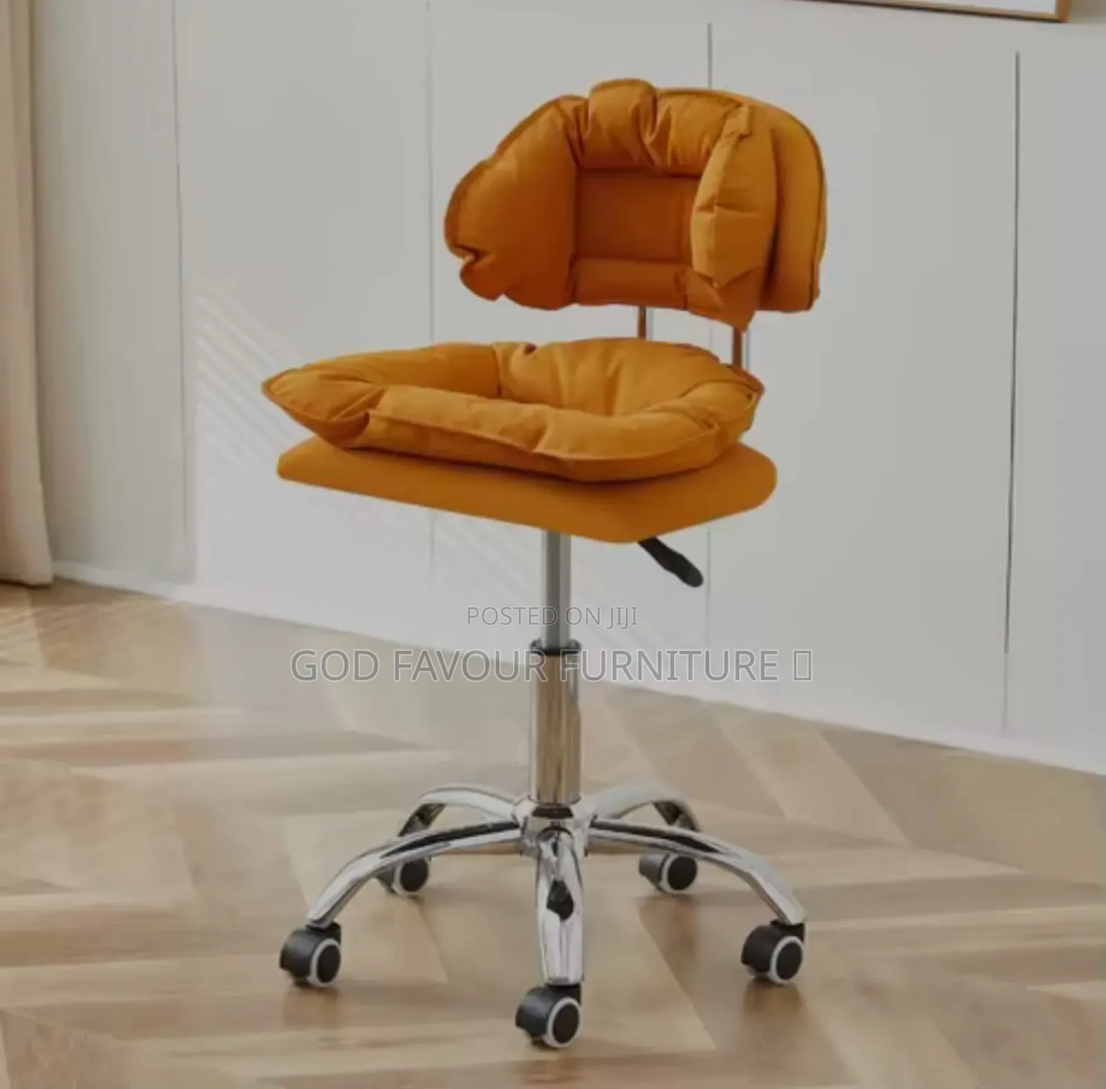 Elegant Comfy Padded Bar Stool Orange Qs6yf