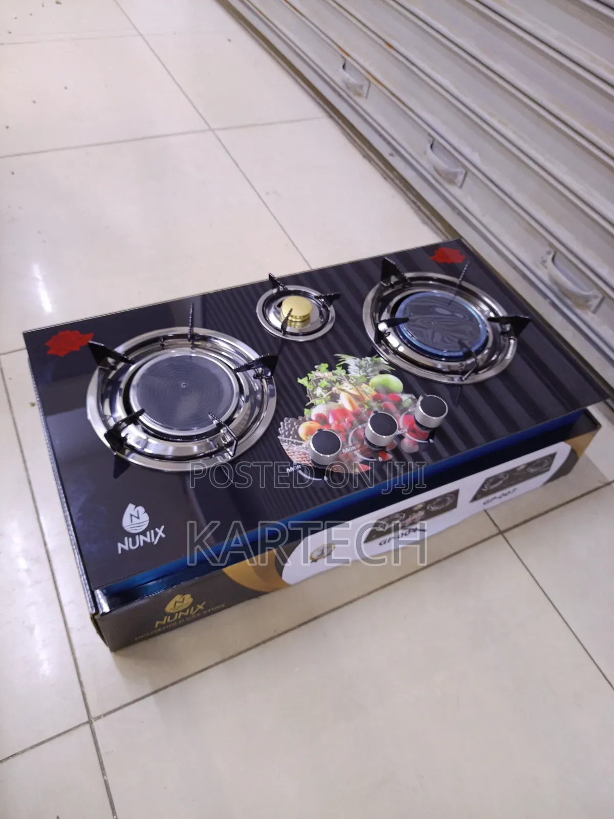 Nunix 3 Burner Infrared Glass Top Gas Stove