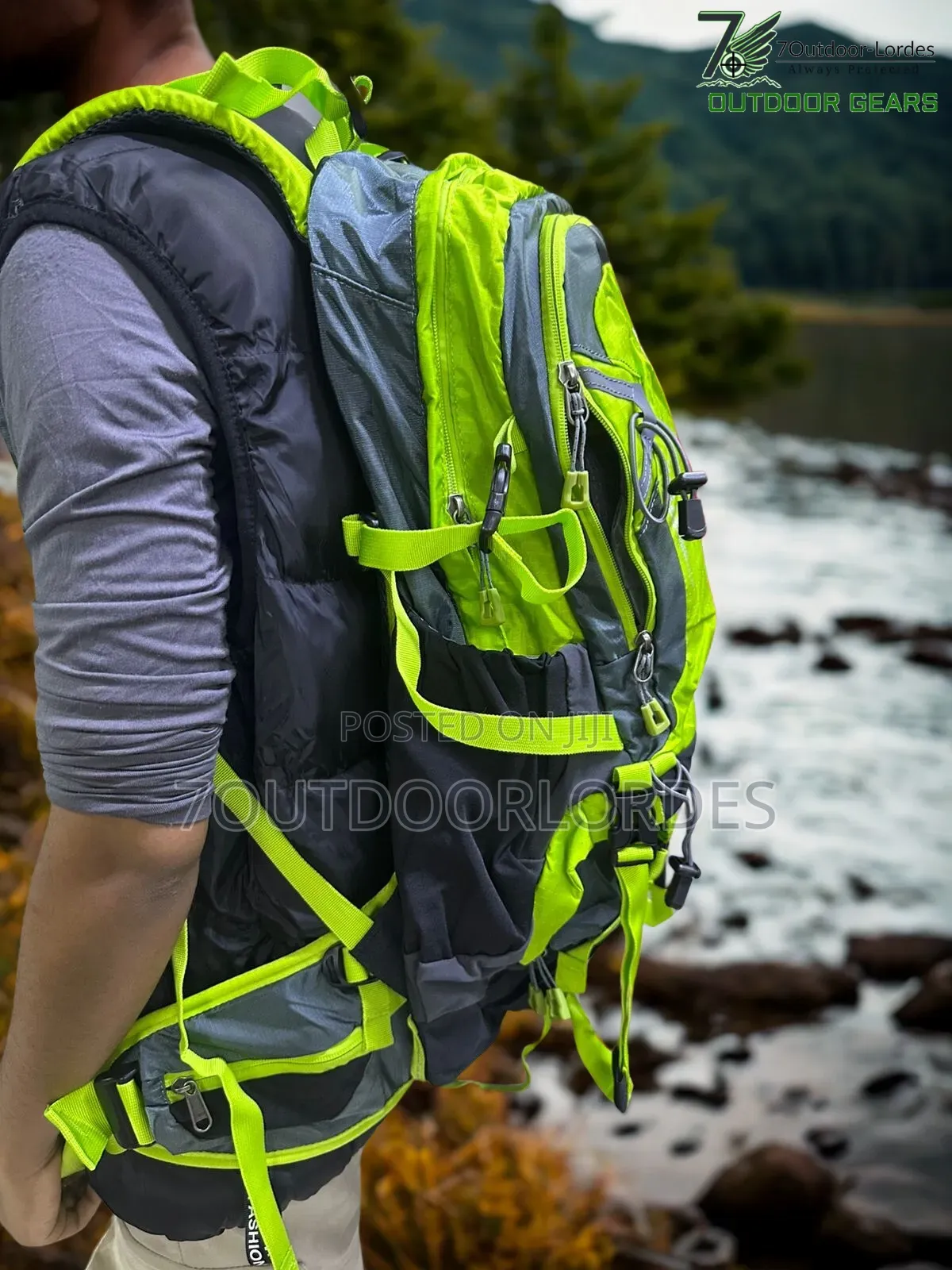 35l Hiking Backpack Luminous Green