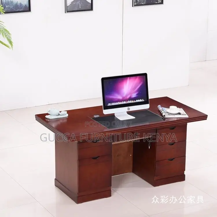 Office Desk:1200mm Executive Office Simple Table-Mahogany