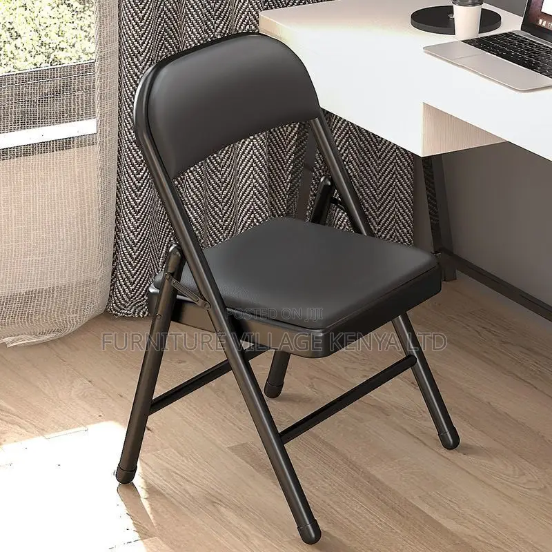 Office Chair:Space-Saving Leather Chair With Fold-Out Design