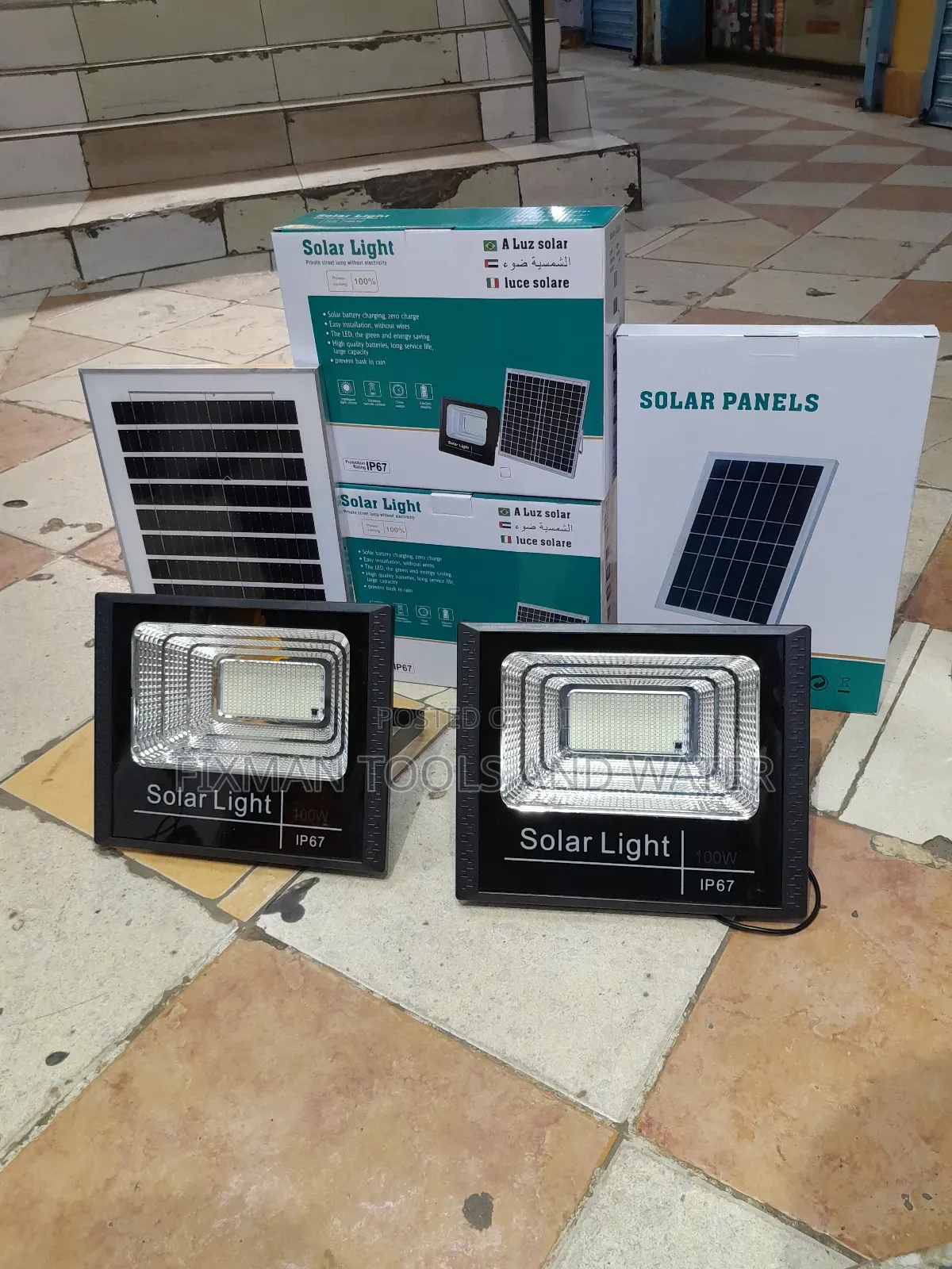 Top Bright Security Solar Light 100 Watts With Sensor