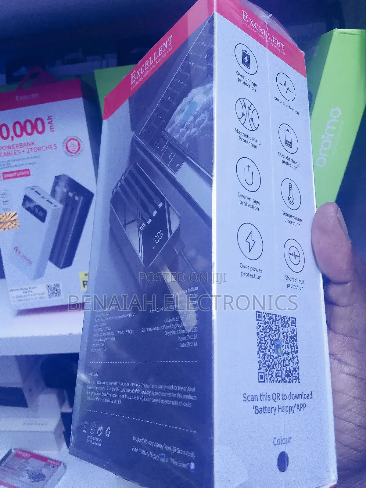 50000 Mah Excellent Power Bank.4 Inbuilt Cables