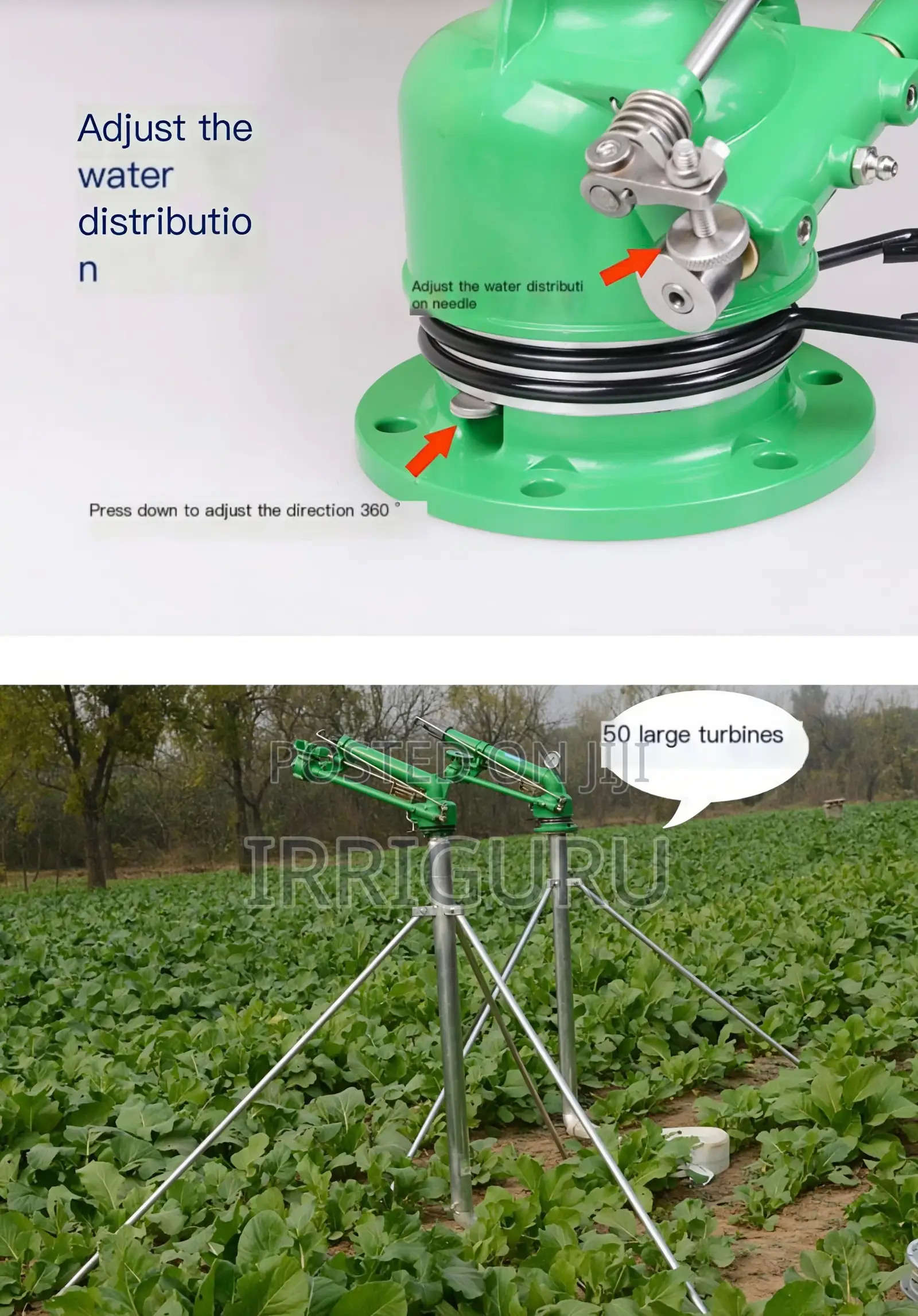 Large Flow Turbocharged Water Sprayertype 40 Metal Sprinkler