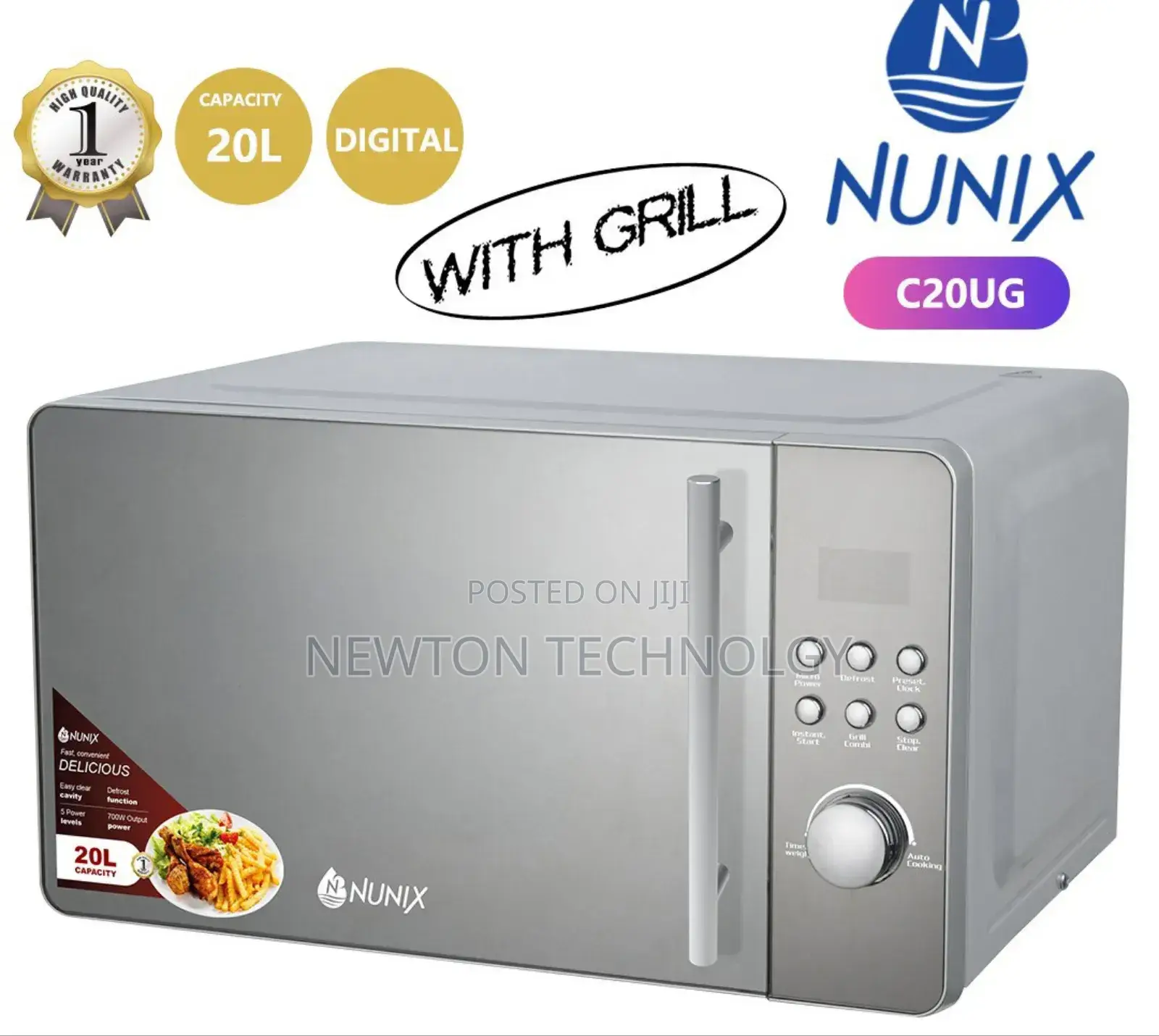 New Model 20 Litres Nunix Digital Microwave With Grill