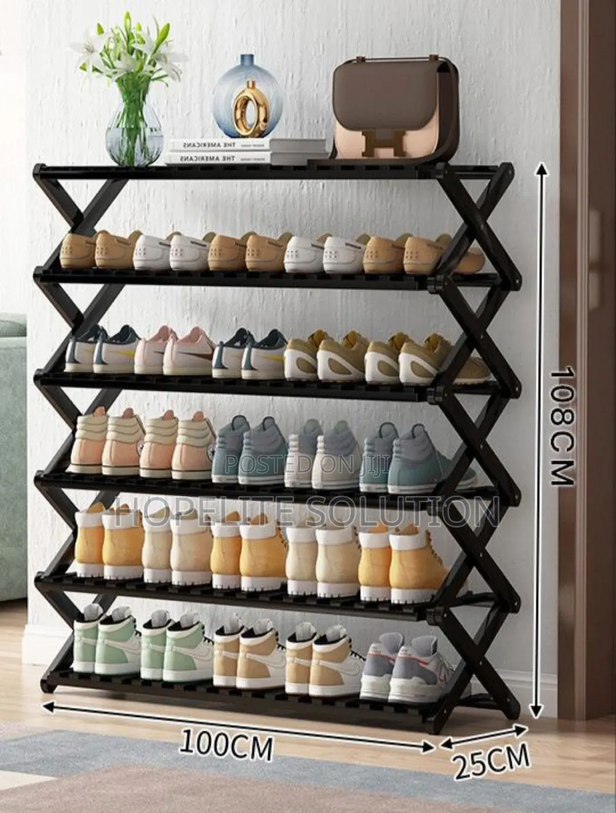 Thicken 6 Tier Bamboo Shoe Rack