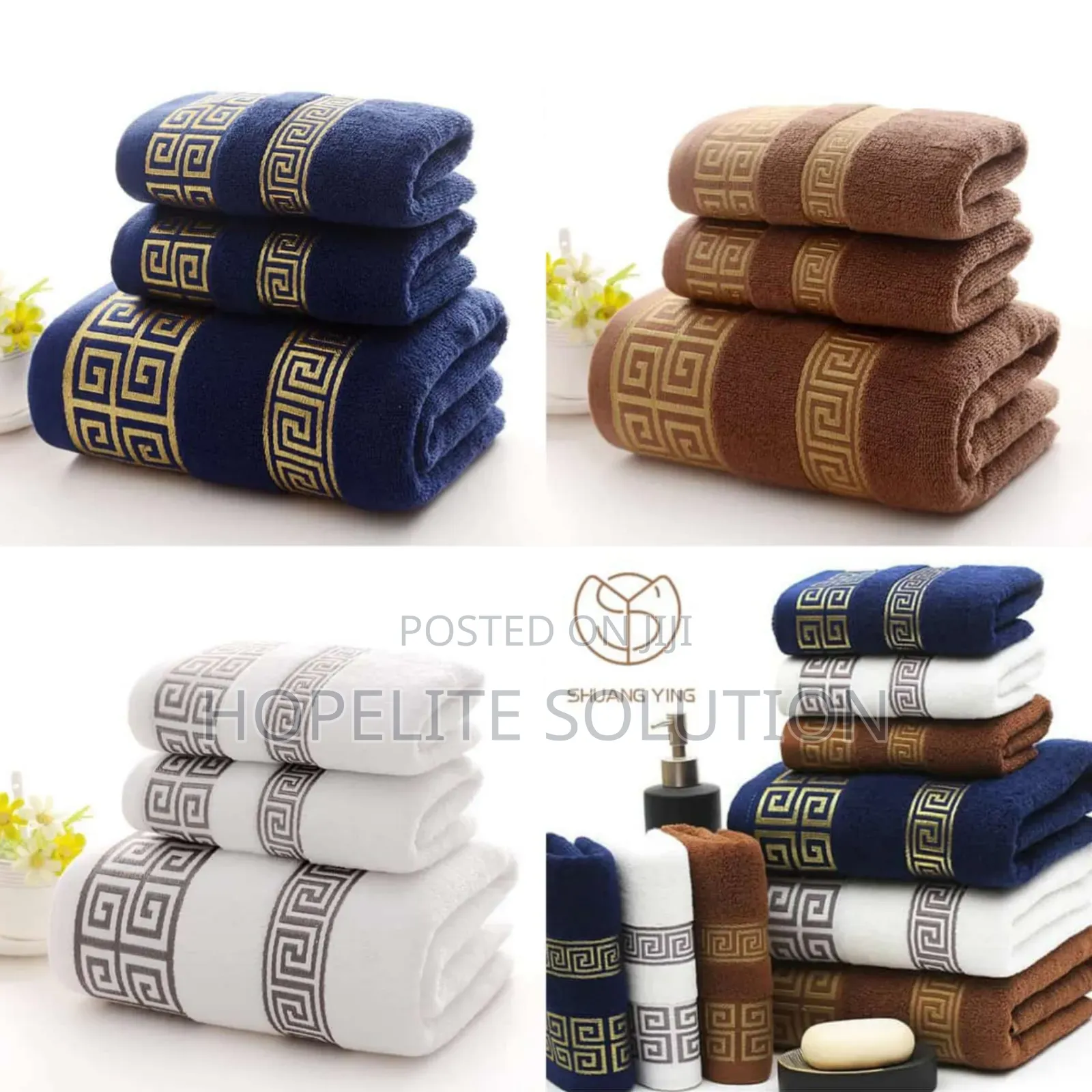 3 PCS Cotton Bath Towels