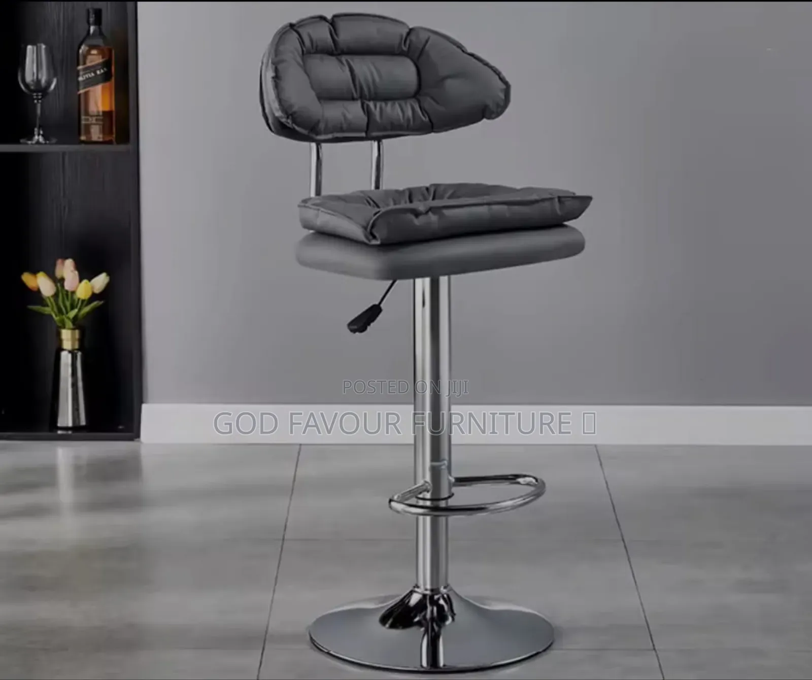 Generic Taburete Bar Stool With Metal Base Jfd4e