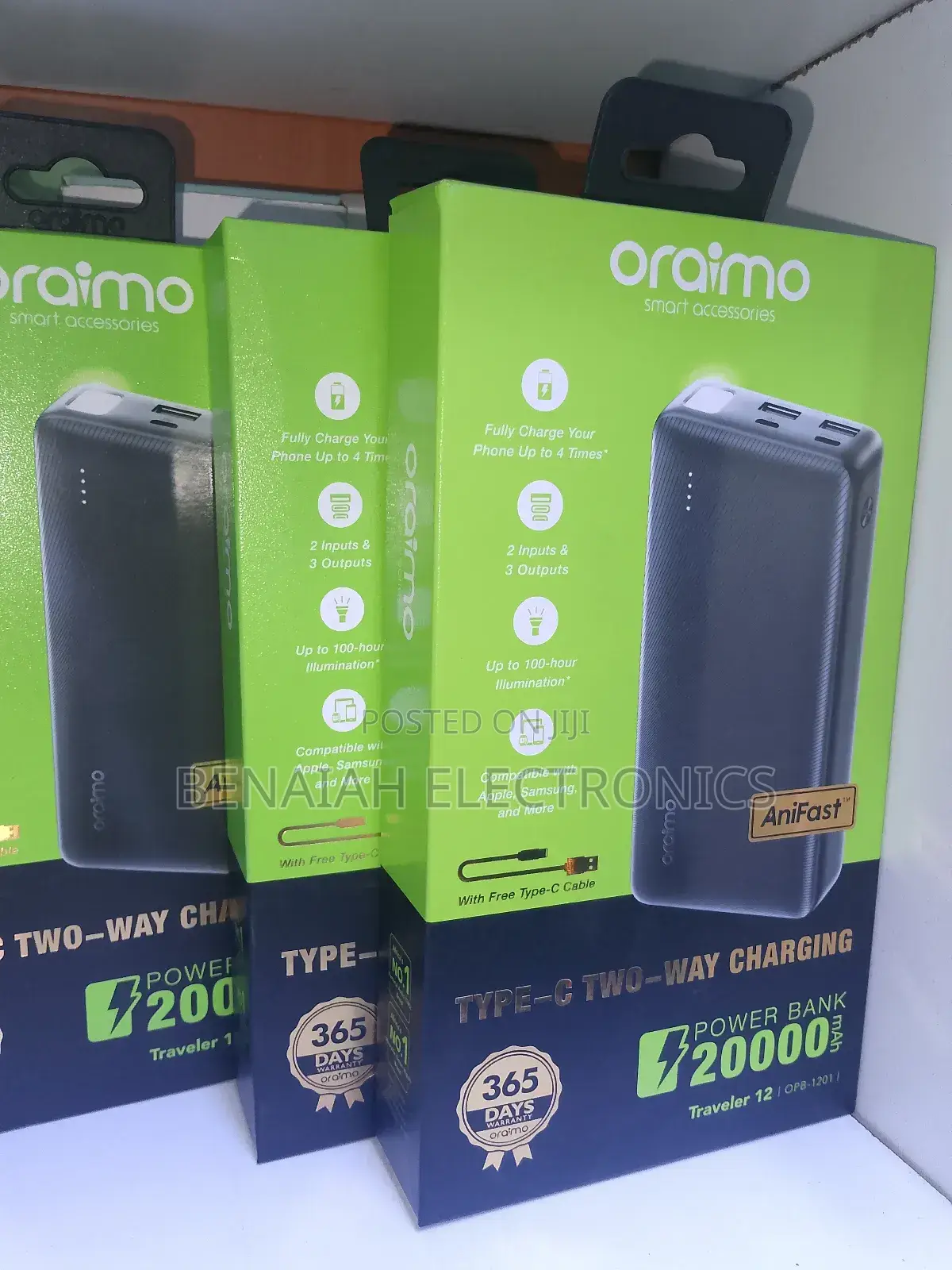 Oraimo Powerbank 20000 Mah,High Performance Powerbank