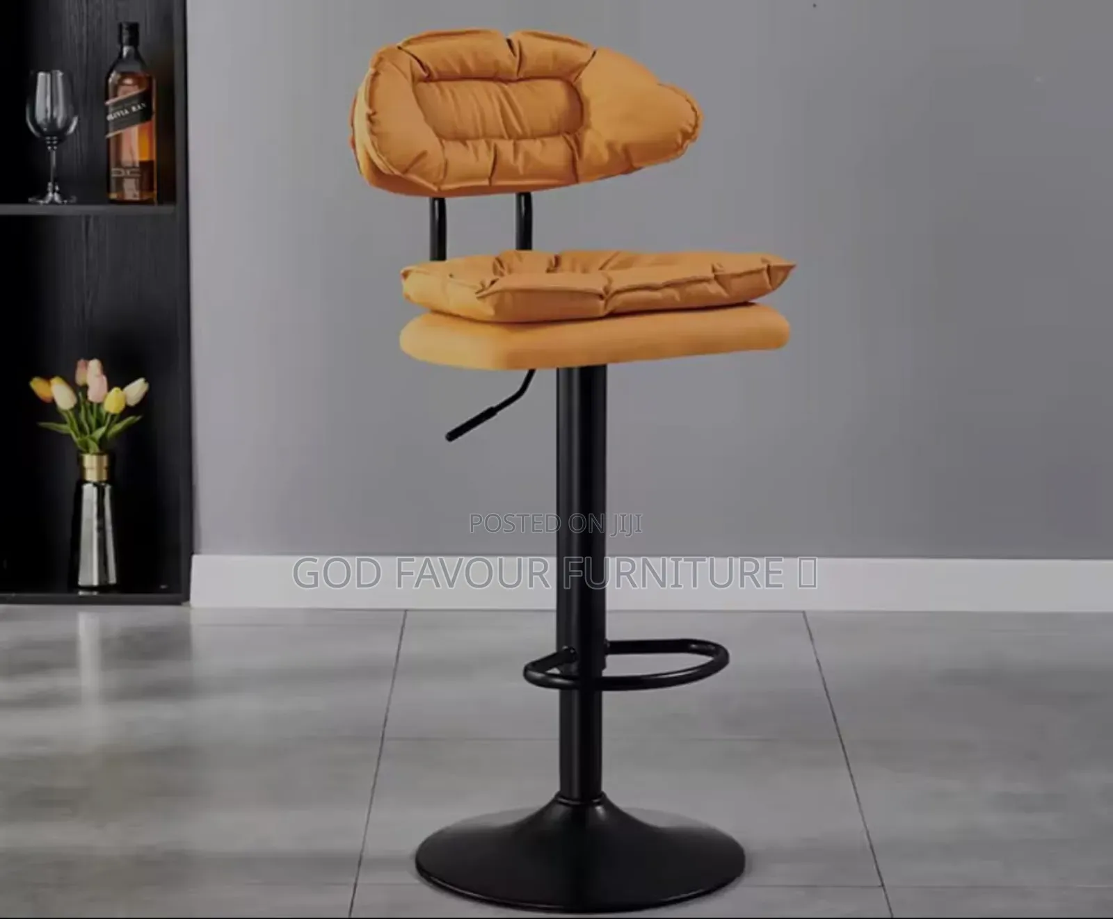 Quality Padded Bar Stool With Metal Base Bc5xf