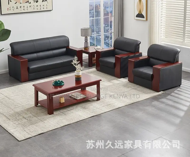 Sofas: Five-Person Office Waiting Room Sofa Set-Executives