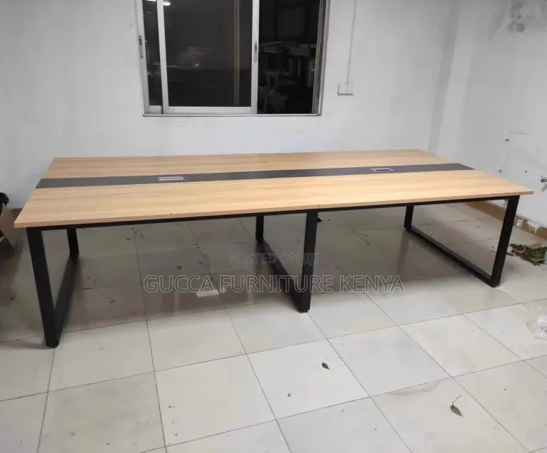 Office Table: Simple Modern Negotiation Wood Table-2400mm