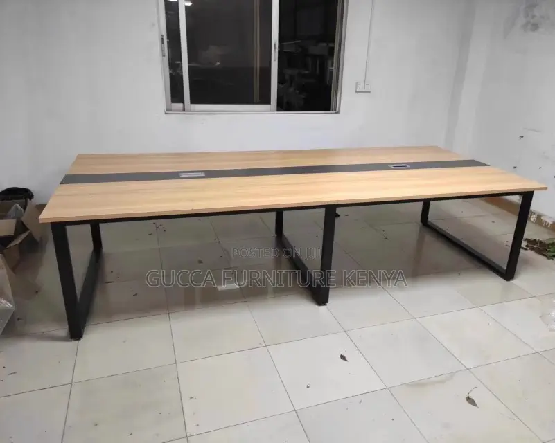 Office Table: Simple Modern Negotiation Wood Table-2400mm